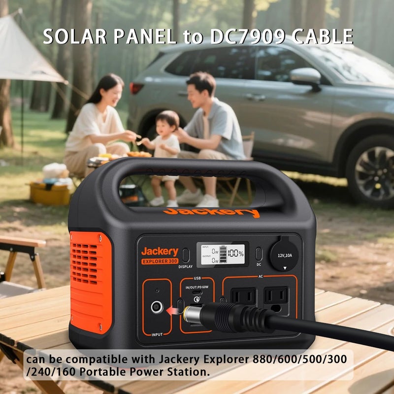 COMeap 6FT Solar Connector to DC 8mm Adapter Cable for Jackery Explorer 3000 2000 1500 1000 880 550 500 300 290 240 160 GZ Yeti BLUETTI Portable Power Station, Solar Generator, Solar Panel - Image 5